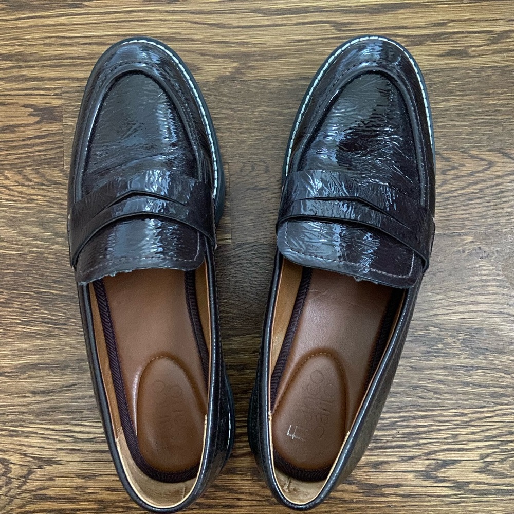 Franco Sarto Glossy Burgundy Loafers